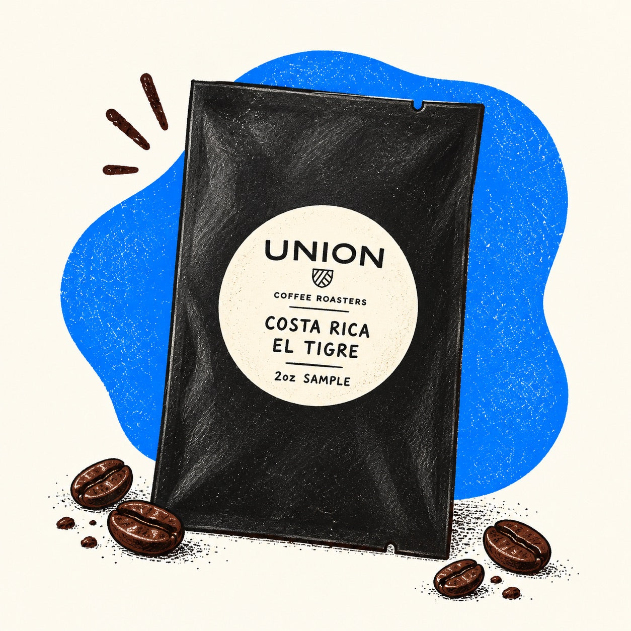 Hand-drawn 2oz sample pack of Costa Rica - El Tigre